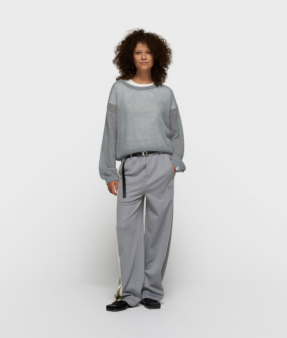 thin knit sweater | light graphite