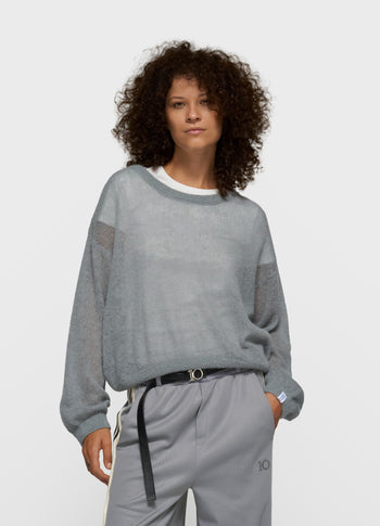 thin knit sweater | light graphite