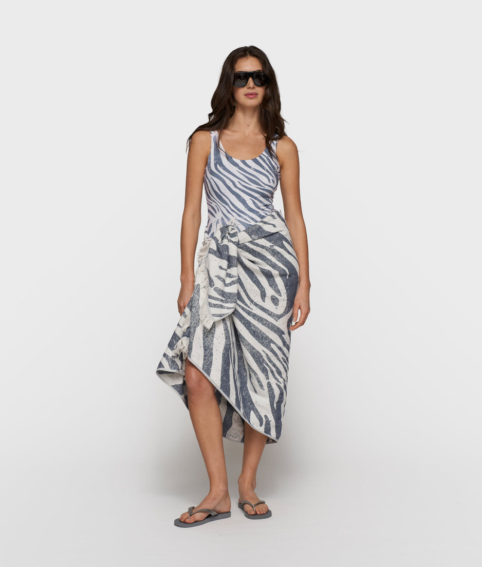 bathing suit zebra | light vanilla
