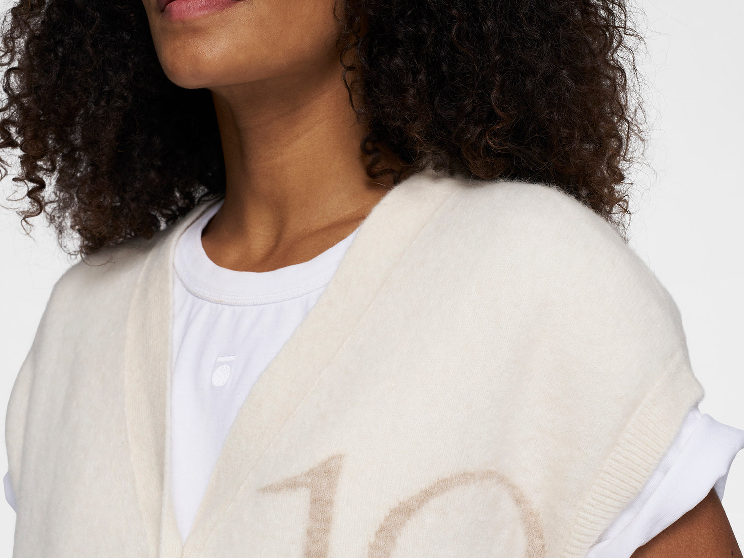 knit gilet | ecru