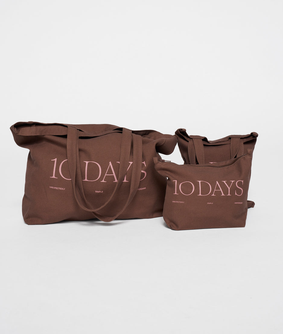 canvas 10DAYS mini shopper | fudge