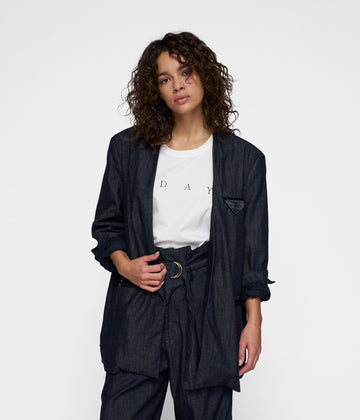 statement blazer | yale blue