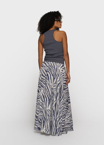 wide skirt zebra voile | light vanilla