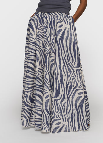 wide skirt zebra voile | light vanilla