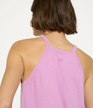 racer top linen cotton | violet