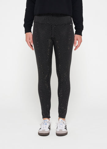 strass leggings | black