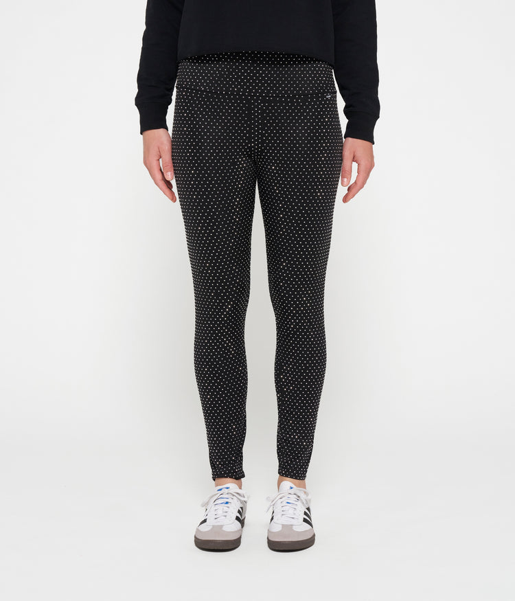 strass leggings | black