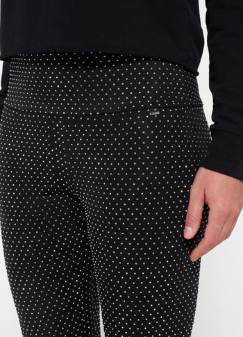 strass leggings | black