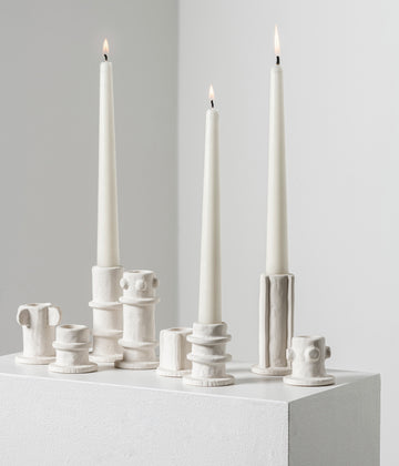 Candle holder 01 set 3 Molly 4CM | soft beige