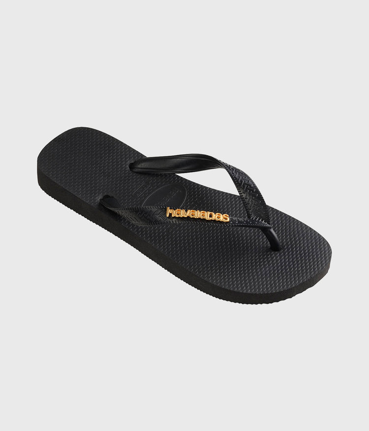 HAVAIANAS TOP LOGO METALLIC | black