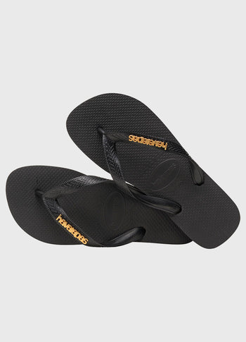 HAVAIANAS TOP LOGO METALLIC | black