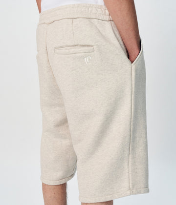 Rio fleece shorts | soft white melee