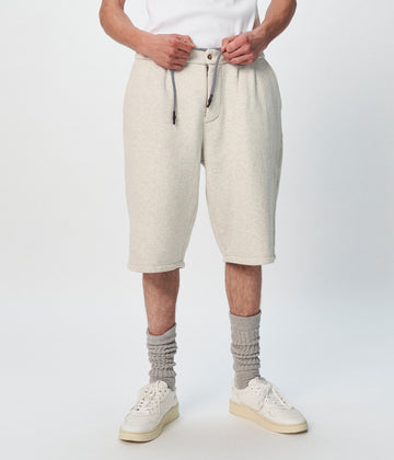 Rio fleece shorts | soft white melee