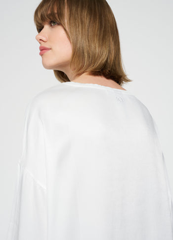 satin blouse | ecru