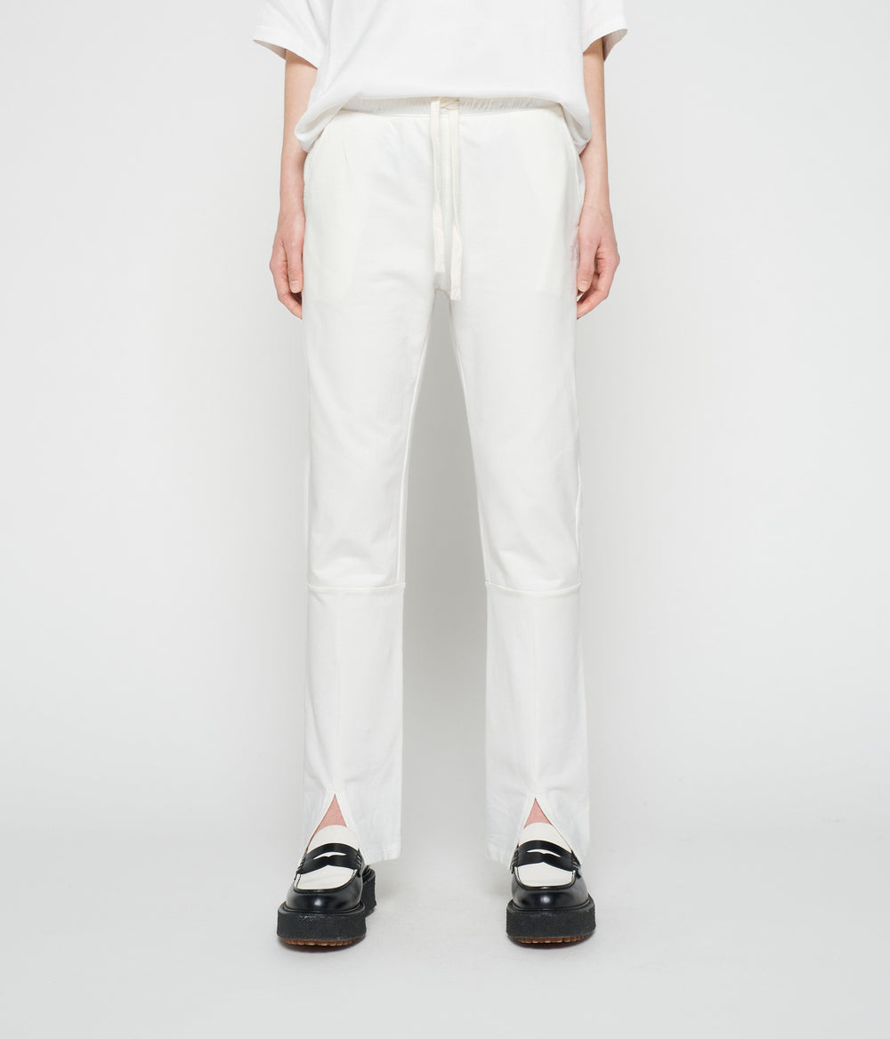 cropped jogger flare | ecru