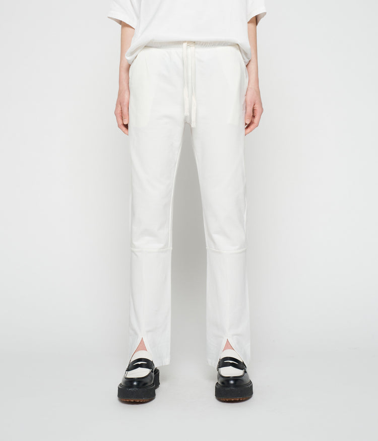 cropped jogger flare | ecru