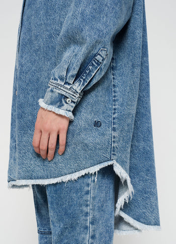 flowy denim shirt | blue denim