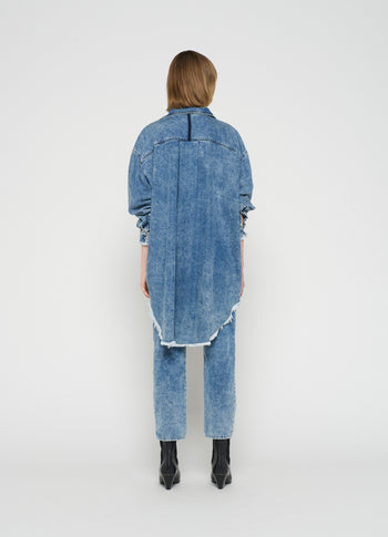 flowy denim shirt | blue denim