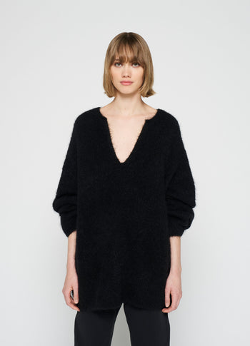soft oversized sweater | black