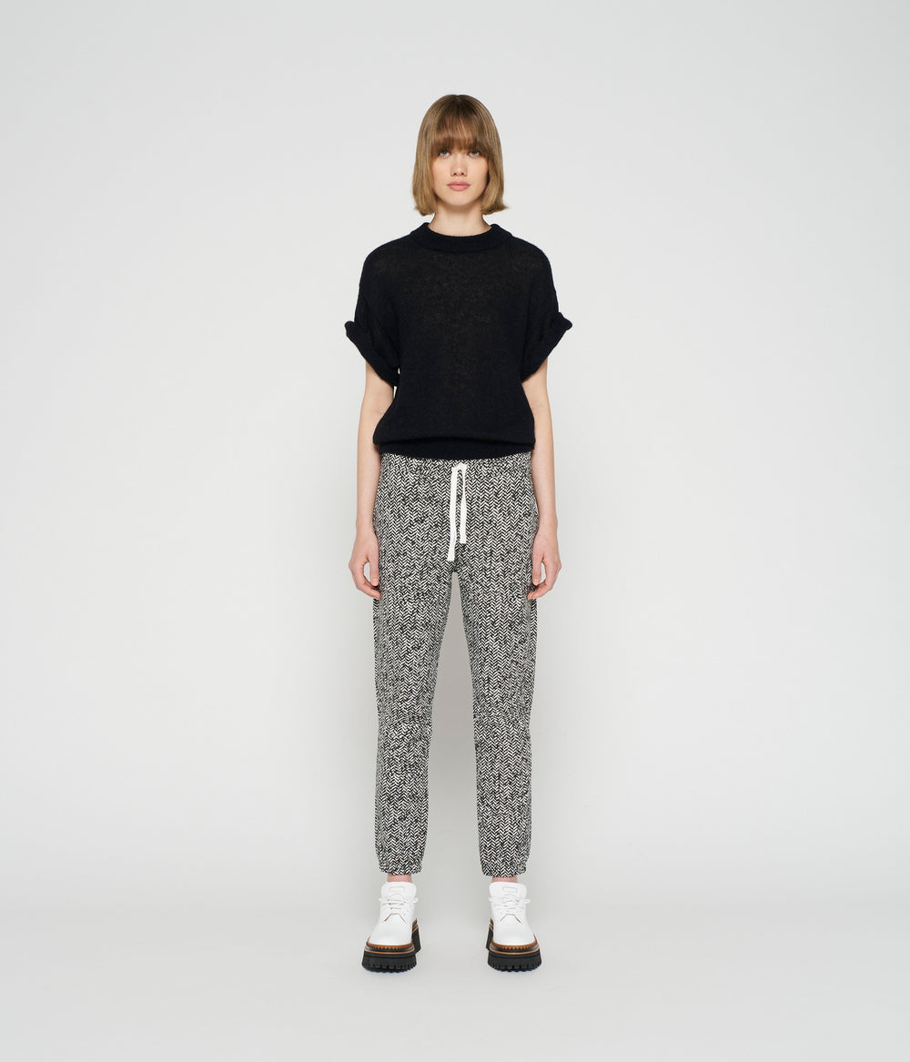 knitted tee | black