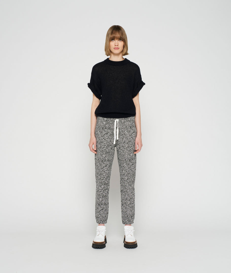 knitted tee | black