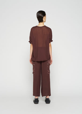 boxy tee voile | aubergine