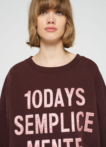oversized statement sweater | aubergine