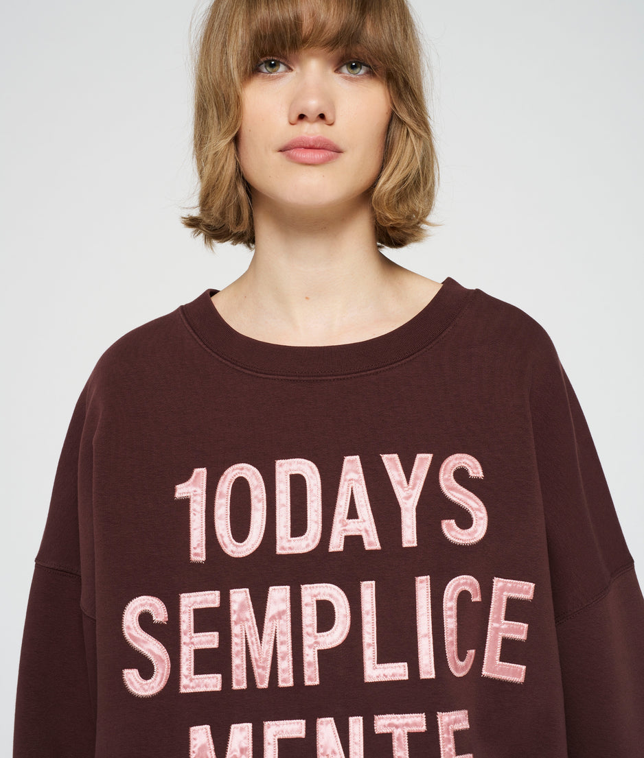 oversized statement sweater | aubergine
