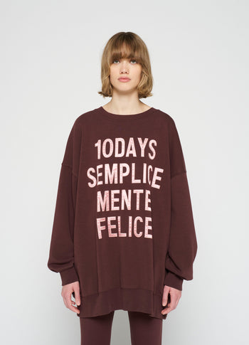 oversized statement sweater | aubergine