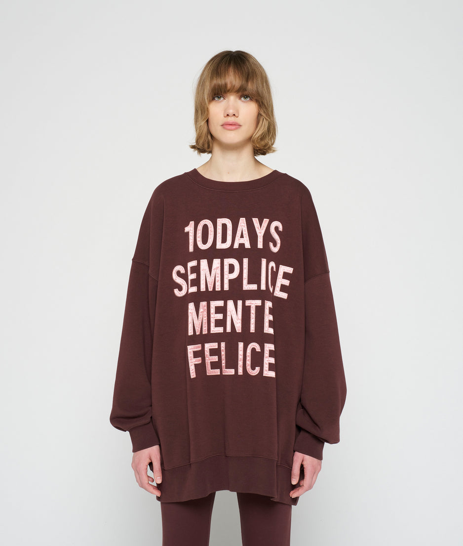 oversized statement sweater | aubergine