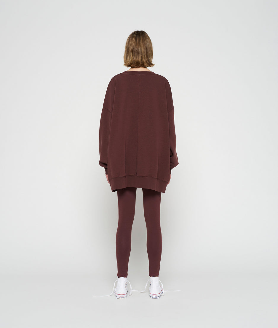 oversized statement sweater | aubergine