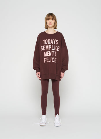 oversized statement sweater | aubergine