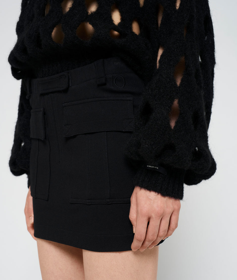 mini skirt punto | black