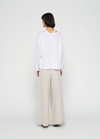 balloon sleeve blouse | white
