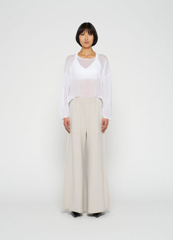 balloon sleeve blouse | white