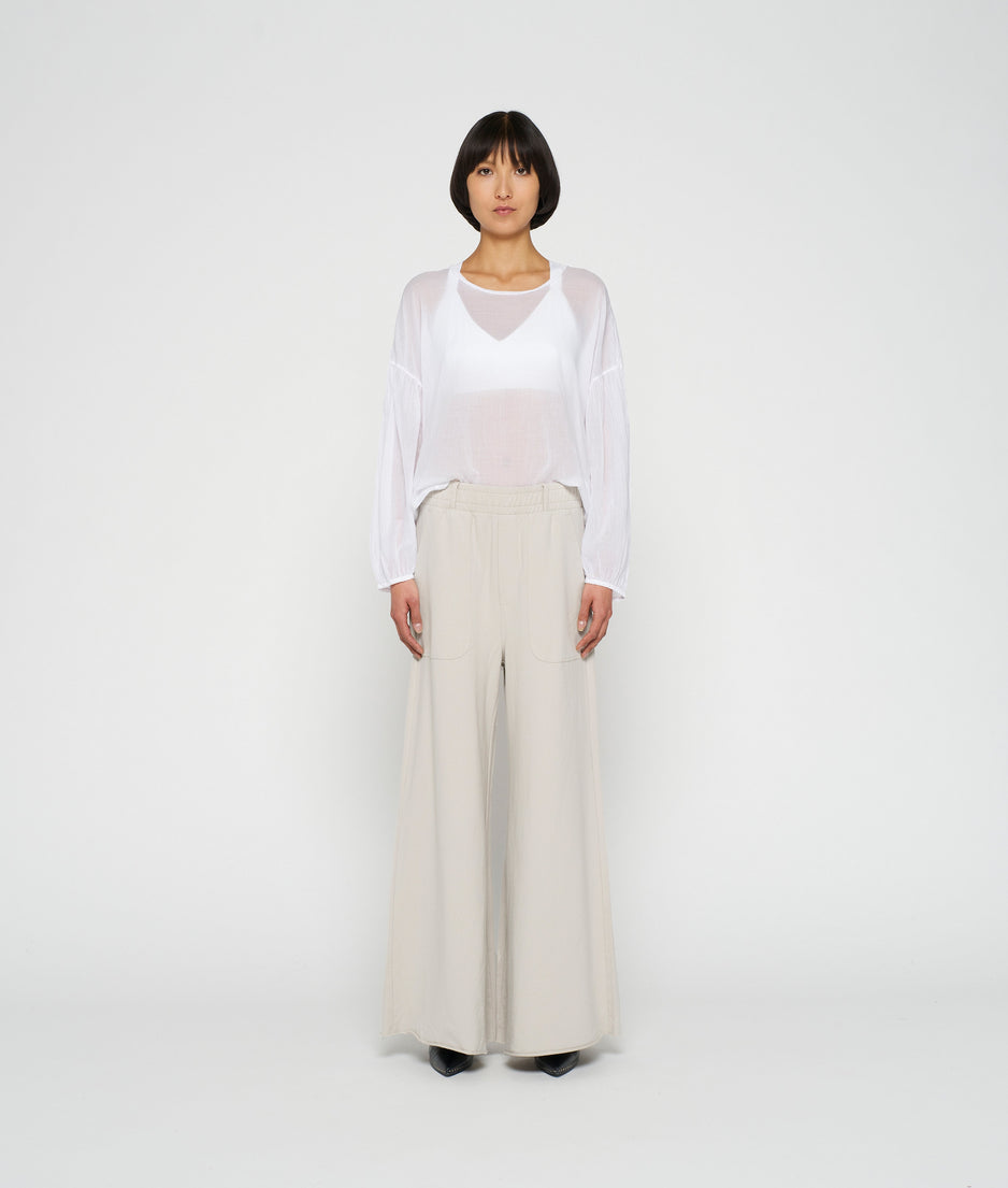 balloon sleeve blouse | white