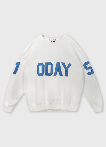 statement sweater logo | ecru