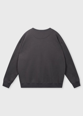 statement sweater logo | steel blue