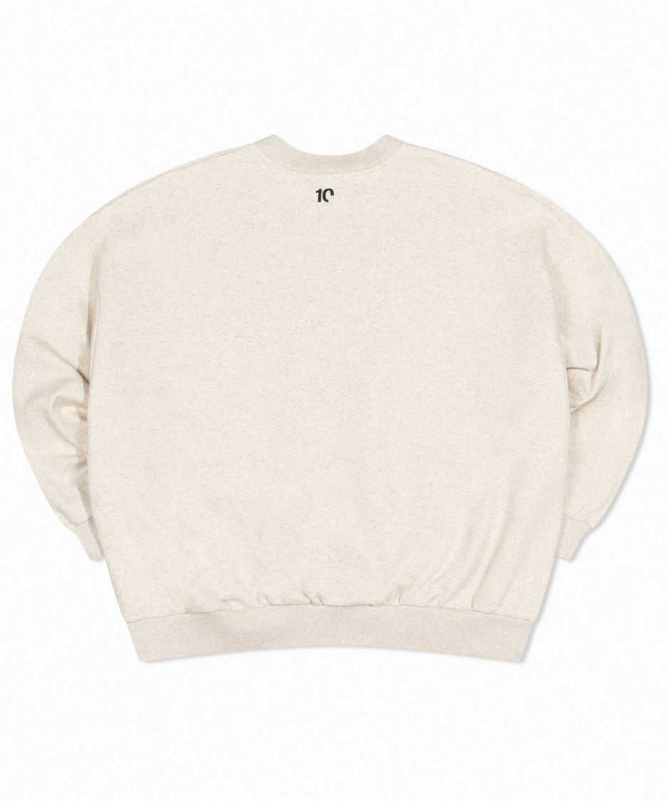 Blake fleece sweater | soft white melee